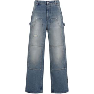 Moschino, Dames, Jeans, Blauw, Maat: XS Katoen,