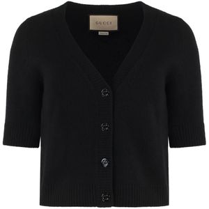 Gucci, Dames, Truien, Zwart, Maat: S Wol,