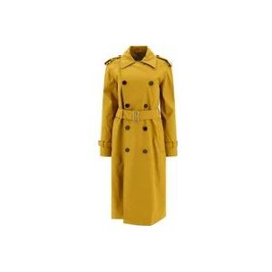 Burberry Lang Gabardine Trench Coat , Yellow , Dames , Maat: 3XS