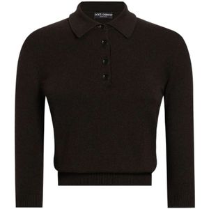 Dolce & Gabbana, Dames, Tops, Bruin, Maat: XS