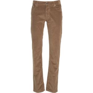 Jacob Cohën, Heren, Broeken, Bruin, Maat: W31 Corduroy,