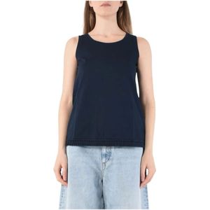 Max Mara Studio, Dames, Tops, Blauw, Maat: S Jersey,