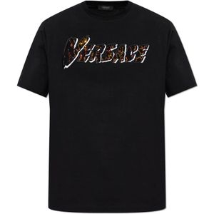 Versace, Heren, Tops, Zwart, Maat: XL Katoen,