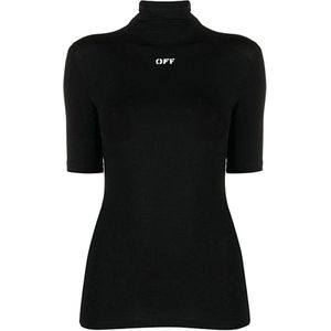 Off White, Dames, Tops, Zwart, Maat: L