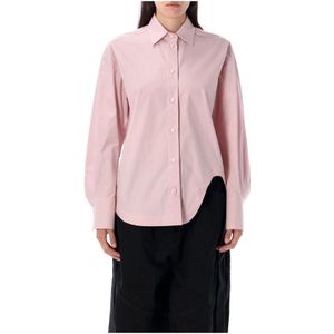 The Attico, Dames, Blouses & Shirts, Roze, Maat: 2XS Katoen,