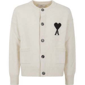 Ami Paris, Heren, Truien, Wit, Maat: XL Wol,