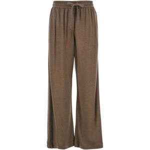 Brunello Cucinelli, Dames, Broeken, Bruin, Maat: L Katoen,