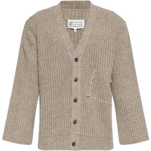 Maison Margiela, Heren, Truien, Beige, Maat: M Katoen,