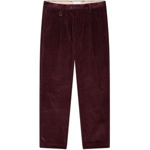 Paolo Pecora, Heren, Broeken, Rood, Maat: M Corduroy,