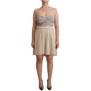 Guess, Dames, Jurken, Beige, Maat: XS Poliester,