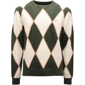 Sun68, Heren, Truien, Groen, Maat: S Wol,