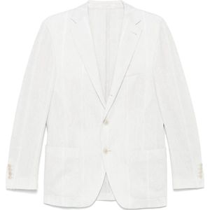 Eleventy, Heren, Jassen, Wit, Maat: L Katoen,