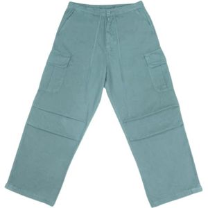 Garment Workshop, Heren, Broeken, Blauw, Maat: L Nylon,