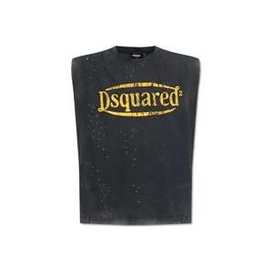 Dsquared2 Mouwloos T-shirt , Gray , Heren , Maat: 3XL