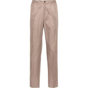 Kiton, Heren, Broeken, Bruin, Maat: XL Katoen,