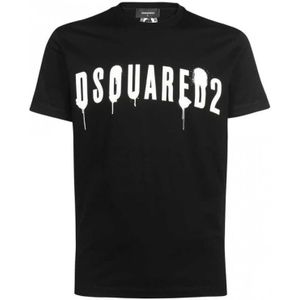 Dsquared2, Heren, Tops, Zwart, Maat: 2XL Linnen,