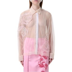 DES Phemmes, Dames, Blouses & Shirts, Beige, Maat: XS