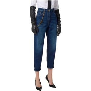 Elisabetta Franchi, Dames, Jeans, Blauw, Maat: W26 Denim,