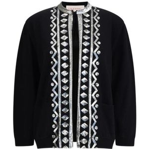 Valentino, Dames, Truien, Zwart, Maat: S Wol,