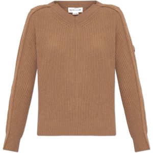 Victoria Beckham, Dames, Truien, Beige, Maat: M Wol,