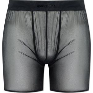 Dsquared2, Heren, Ondergoed, Zwart, Maat: XS Satijn,