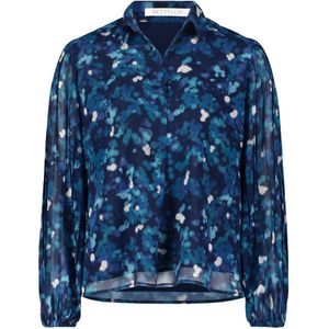 Betty & Co - Geplooide Blouse - Blauw - Dames