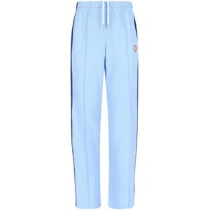 Casablanca Blauwe Sportieve Broek met Rood Logo , Blue , Heren , Maat: L