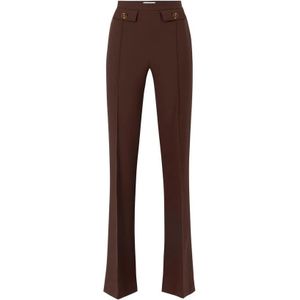 Elisabetta Franchi, Dames, Broeken, Bruin, Maat: XS