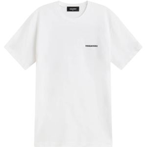 Dsquared2 Milan Urban Print T-Shirt , White , Heren , Maat: L