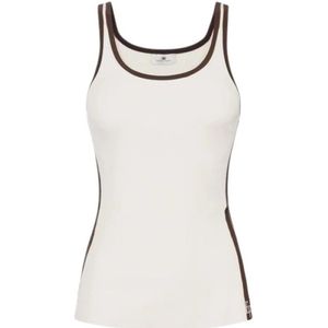 Elisabetta Franchi, Dames, Tops, Wit, Maat: S Viscose,