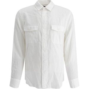 Vince, Heren, Overhemden, Wit, Maat: XL Linnen,