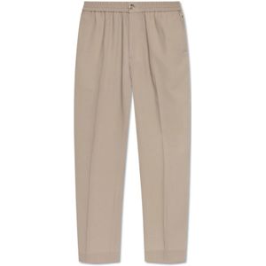Ami Paris, Heren, Broeken, Beige, Maat: S Wol,