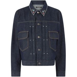 Roberto Cavalli, Heren, Jassen, Blauw, Maat: M Katoen,