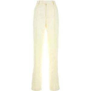 Bottega Veneta, Dames, Broeken, Beige, Maat: S Katoen,