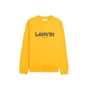 Lanvin Klassieke Gele Geborduurde Sweatshirt , Yellow , Heren , Maat: L