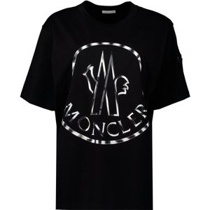 Moncler, Dames, Tops, Zwart, Maat: XS Katoen,