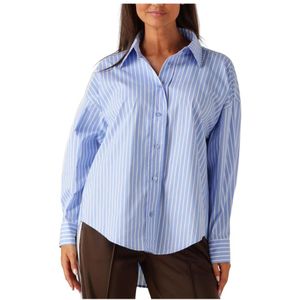 Haute L'Amitié, Dames, Blouses & Shirts, Blauw, Maat: M Wol,