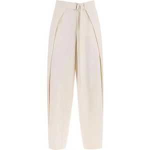 Ami Paris, Dames, Broeken, Wit, Maat: S Wol,