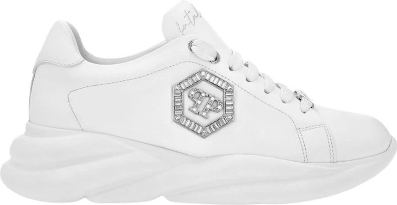 Philipp Plein, Dames, Schoenen, Wit, Maat: 35 EU Leer,