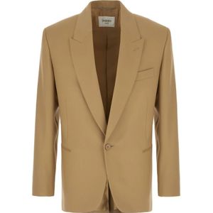 Saint Laurent, Heren, Jassen, Beige, Maat: M Wol,