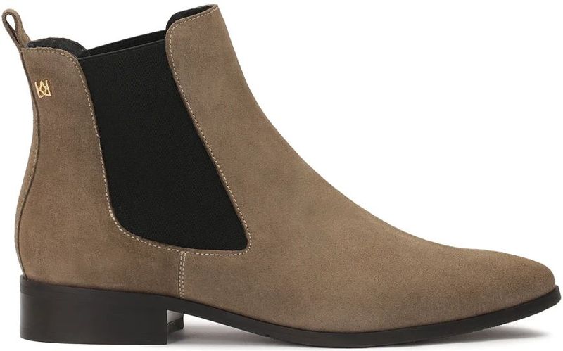 Kazar - Taupekleurige Suède Pantoffels - Dames