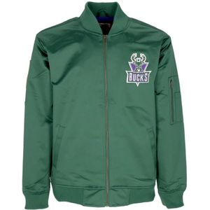 Mitchell & Ness, Heren, Jassen, Groen, Maat: XL Satijn,