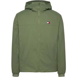 Tommy Jeans, Heren, Jassen, Groen, Maat: XL Polyamide,