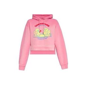 Dsquared2 Bedrukte hoodie , Pink , Dames , Maat: 2XS