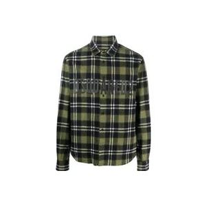 Dsquared2 Geruite flanellen overhemd , Green , Heren , Maat: XL