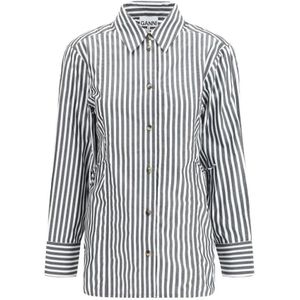 Ganni, Dames, Blouses & Shirts, Veelkleurig, Maat: XS Katoen,