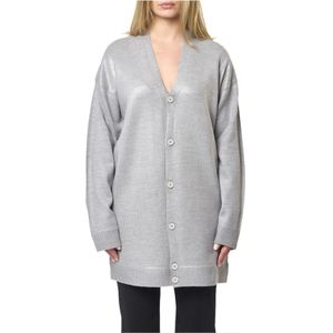 MM6 Maison Margiela, Dames, Truien, Grijs, Maat: S Wol,