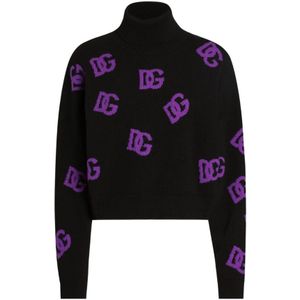 Dolce & Gabbana, Dames, Truien, Zwart, Maat: XS