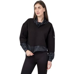 Emporio Armani Ea7, Dames, Sweatshirts & Hoodies, Zwart, Maat: L Viscose,