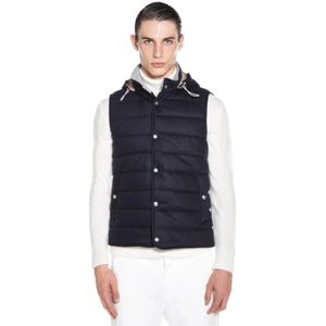 Eleventy, Heren, Jassen, Blauw, Maat: M Wol,